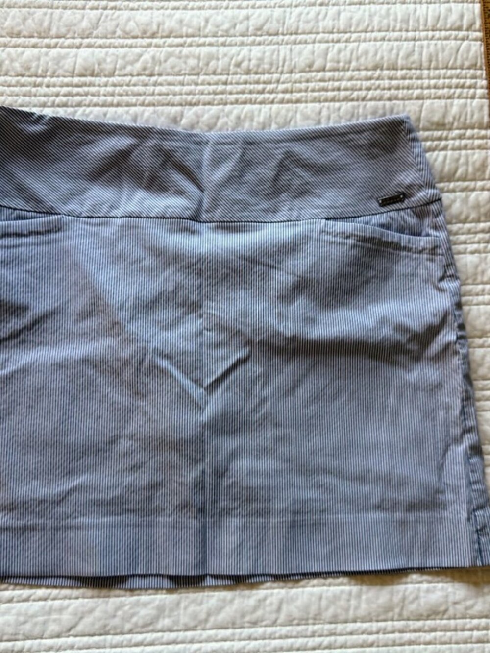 SC&CO like Orvis Womens Plus Golf Skort XXL Blue Ticking Strip Size Zip Athletic